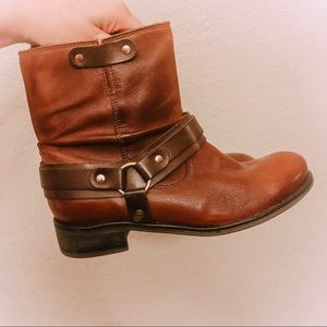 Brown Leather Booties